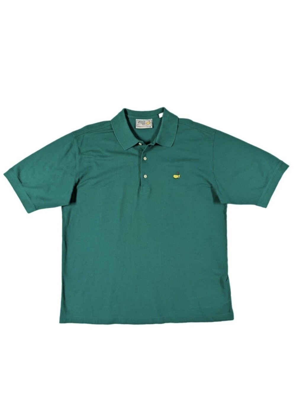 Vintage The Masters Augusta National Golf Polo Shirt Mens XL Green Mercerized